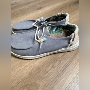 Hey Dude Wendy Fringe Indigo Slip On Casual Shoes Women's Size W7